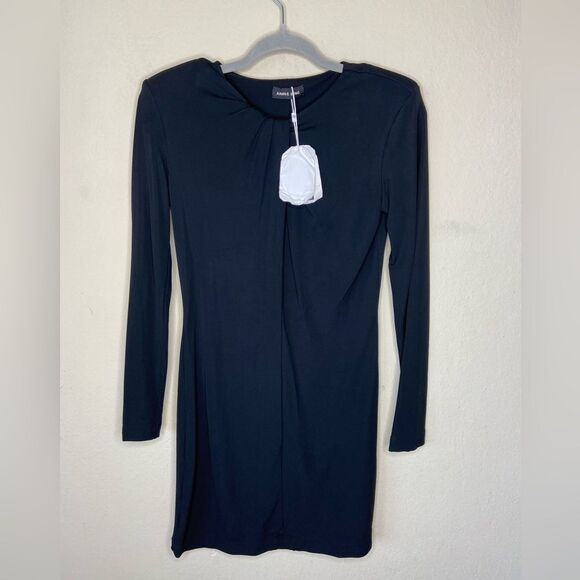NWT Anine Bing Amaya Mini Black Dress Size XS - Picture 10 of 11